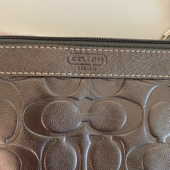 Embossed Coach Wristlet - Picture 2 of 5